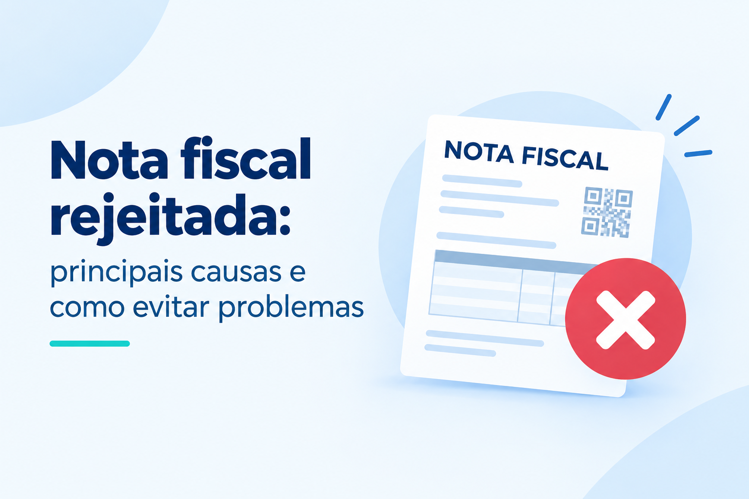 Nota fiscal rejeitada